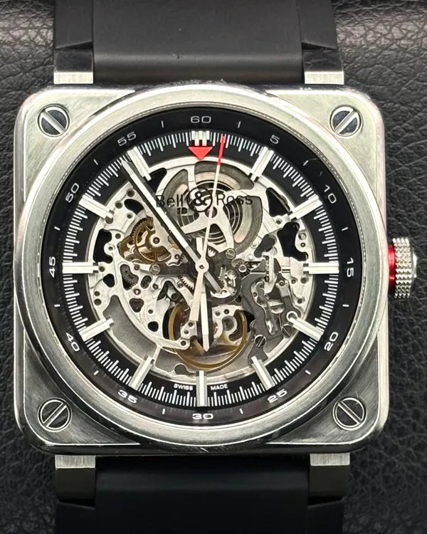 2017 Bell & Ross BR 03 Aero GT L.E. 42MM Skeleton Dial Rubber Strap (BR-03-92-AEROGT)