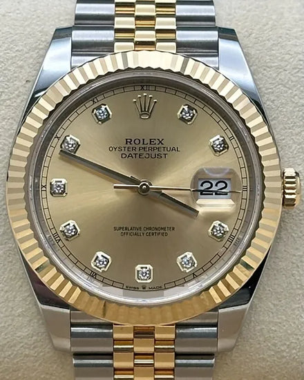 2024 Rolex Datejust 41MM Champagne Dial Two-Tone Jubilee Bracelet (126333)