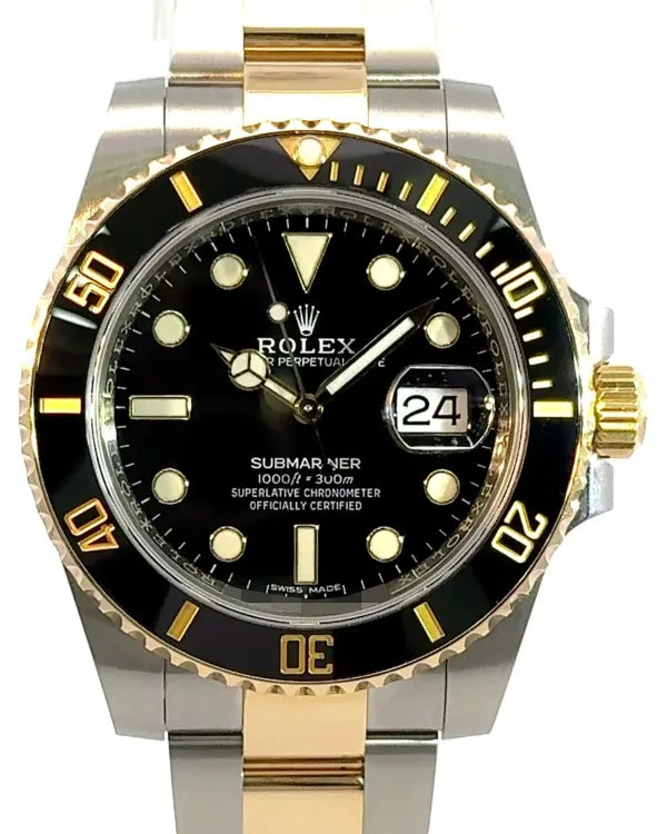 2018 Rolex Submariner Date 40MM Black Dial Two-Tone Oyster Bracelet (116613LN)