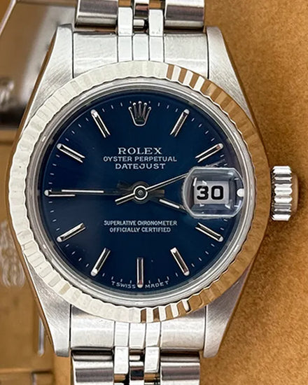 Rolex Lady-Datejust 26MM Blue Dial Jubilee Bracelet (69174)