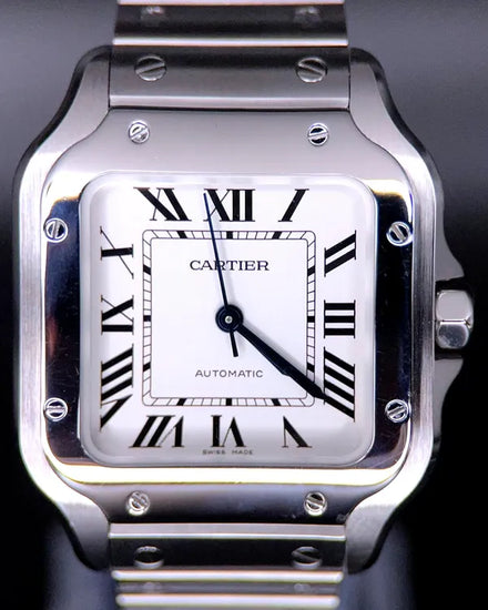 2023 Cartier Santos De Cartier 35MM White Dial Steel Bracelet (WSSA0029)