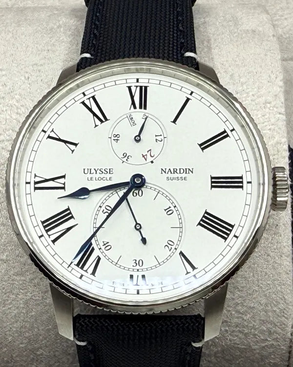 2018 Ulysse Nardin Marine Torpilleur L.E. 44MM White Dial Textile Strap (1183-320/40)
