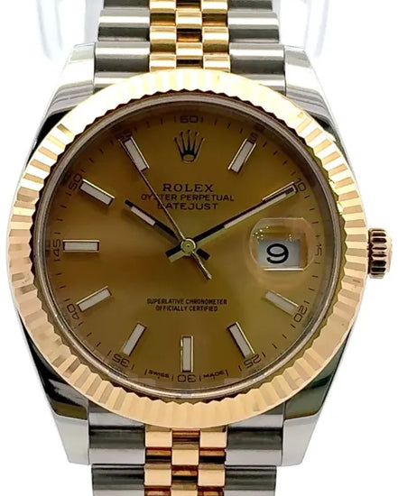 Rolex Datejust 41MM Champagne Dial Two-Tone Jubilee Bracelet (126333)