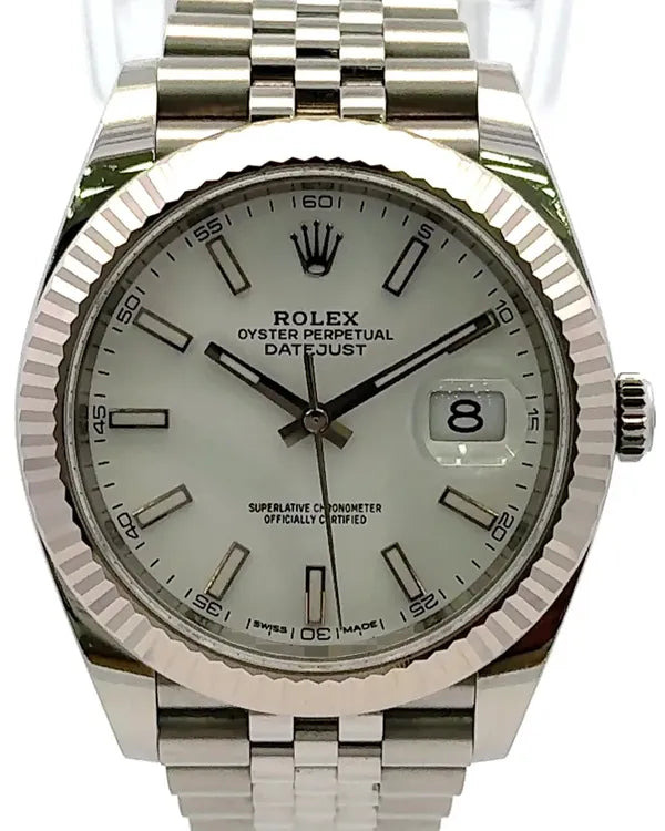 Rolex Datejust 41MM White Dial Jubilee Bracelet (126333)