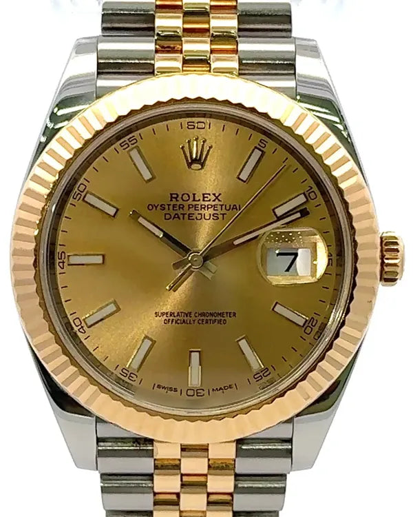 Rolex Datejust 41MM Champagne Dial Two-Tone Jubilee Bracelet (126333)