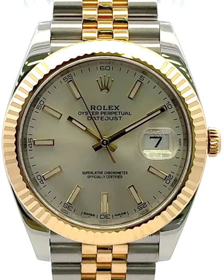 Rolex Datejust 41MM Silver Dial Two-Tone Jubilee Bracelet (126333)