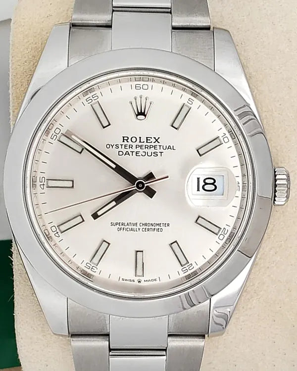 2020 Rolex Datejust 41MM Silver Dial Oyster Bracelet (126300)
