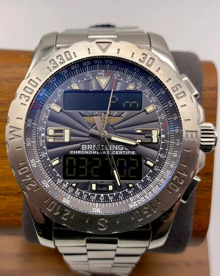 Breitling Airwolf 44MM Quartz Grey Dial Steel Bracelet (A78363)
