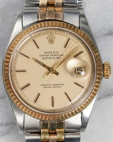 Rolex Datejust 36MM Champagne "Pie Pan" Dial Two-Tone Jubilee Bracelet (1601)