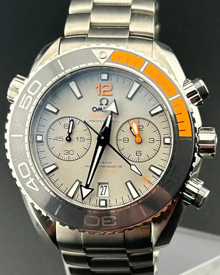 Omega Seamaster Planet Ocean 45.5MM Grey Dial Titanium Bracelet (215.90.46.51.99.001)