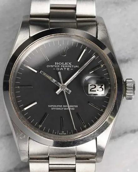 Rolex Oyster Perpetual Date 34MM Black Dial Oyster Bracelet (1500)