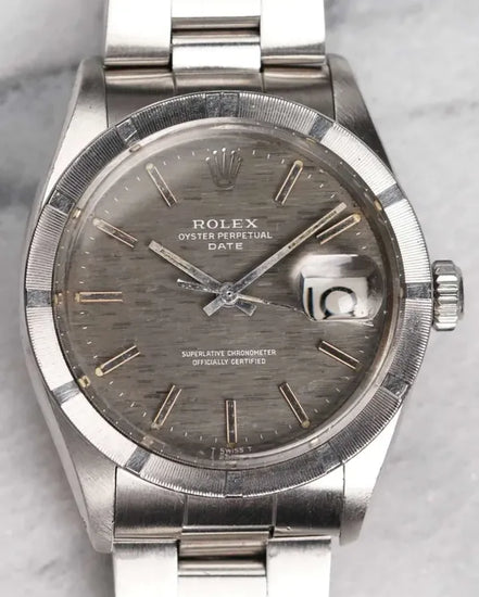 Rolex Oyster Perpetual 34MM Grey "Mosaic Motif" Dial Oyster Bracelet (1501)