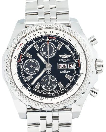 Breitling Bentley GT II S.E. 46MM Black Dial Steel Bracelet (A13365)