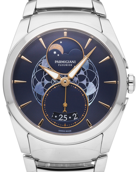 2025 Parmigiani Fleurier Tonda Metropolitaine Selene 33MM Blue Dial Steel Bracelet (PFC283-0002500-B00002)