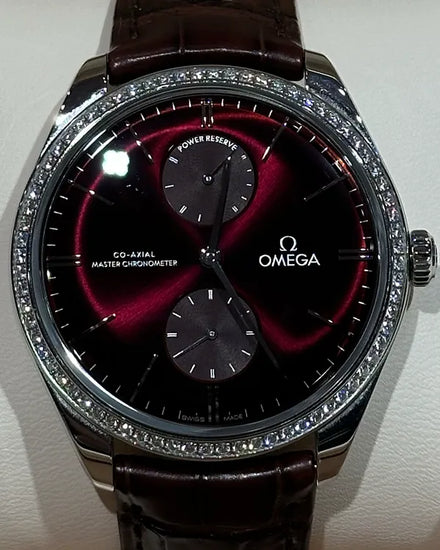 2023 Omega De Ville Trésor 40MM Red Dial Leather Strap (435.18.40.22.11.001)
