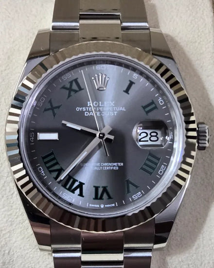 2021 Rolex Datejust "Wimbledon" 41MM Slate Dial Oyster Bracelet (126334)