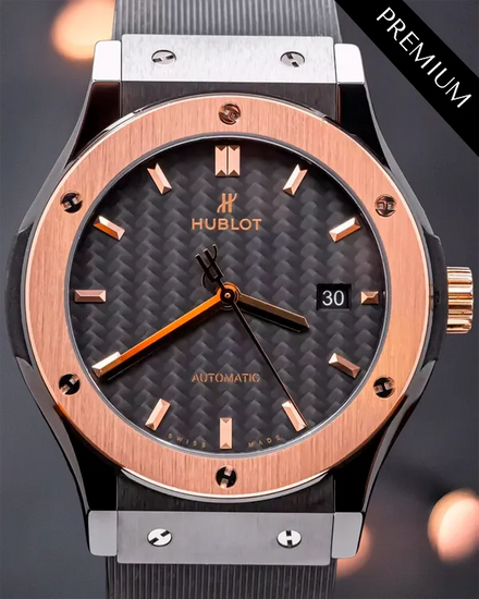 Hublot Classic Fusion 42MM Black Dial Rubber Strap (542.CO.1781.RX)