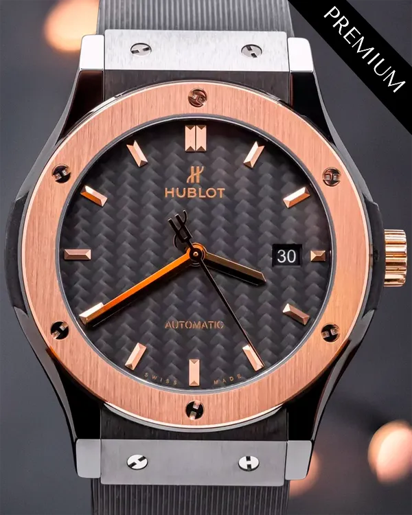 Hublot Classic Fusion 42MM Black Dial Rubber Strap (542.CO.1781.RX)