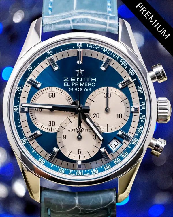 Zenith El Primero Original 1969 S.E. 38MM Blue Dial Leather Strap (03.2150.400/51.C705)