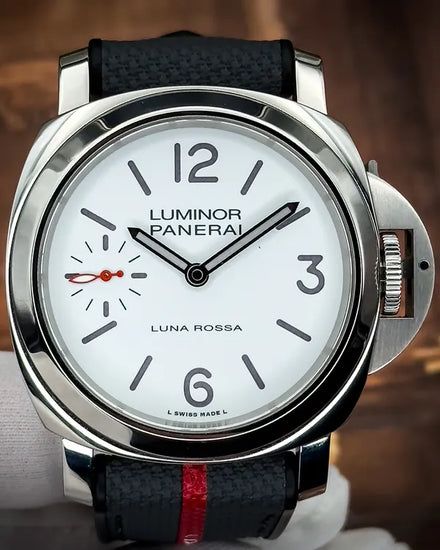 2023 Panerai Luminor "Luna Rossa" 44MM White Dial Textile Strap (PAM01342)
