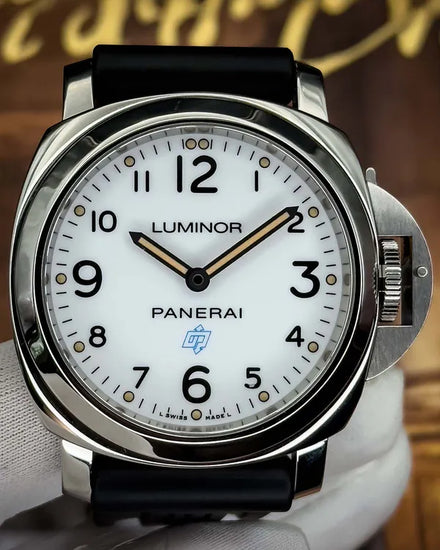 2020 Panerai Luminor Base Logo 44MM White Dial Rubber Strap (PAM00775)