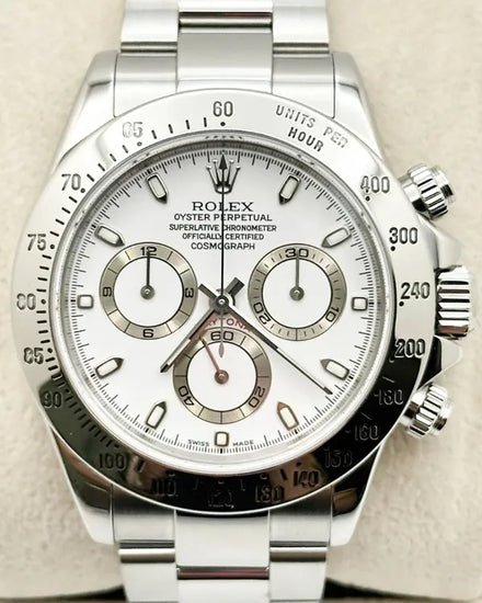 Rolex Cosmograph Daytona 40MM White Dial Steel Bracelet (116520)