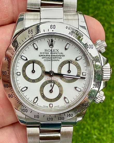 2008 Rolex Cosmograph Daytona 40MM White Dial Oyster Bracelet (116520)