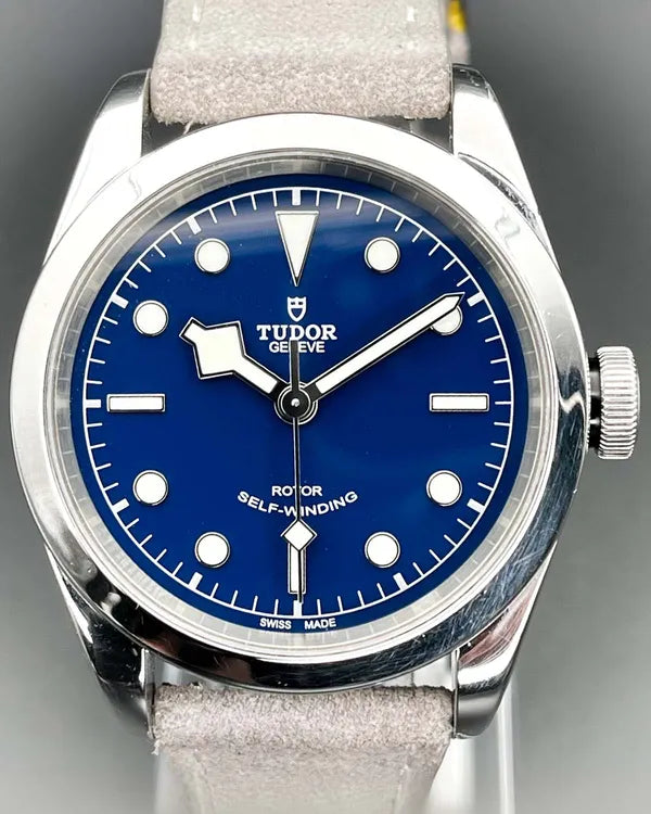 Tudor Black Bay 41MM Blue Dial Aftermarket Leather Strap (79540)