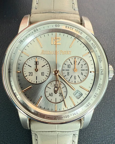 Audemars Piguet Code 11.59 41MM Silver Dial Leather Strap (26393CR.OO.A009CR.01)