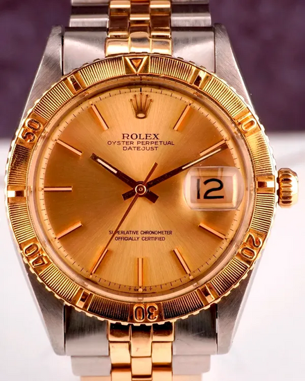 Rolex Datejust Turn-O-Graph 36MM Gold Dial Two-Tone Jubilee Bracelet (1625)