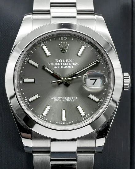 2020 Rolex Datejust 41MM Rhodium Dial Oyster Bracelet (126300)