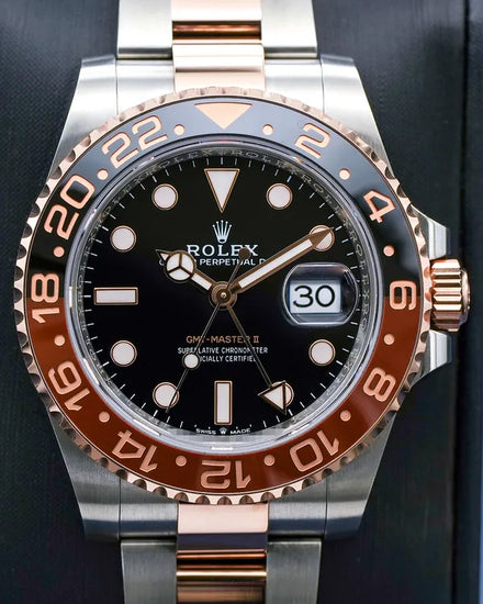 2024 Rolex GMT-Master II "Rootbeer" 40MM Black Dial Two-Tone Oyster Bracelet (126711CHNR)