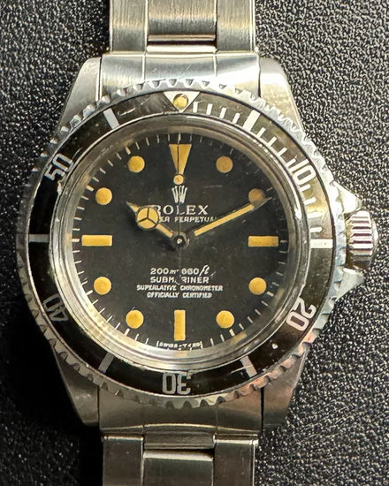 1967 (1.5 Mill. Serial) Rolex Submariner No-Date 40MM Black Dial Oyster Bracelet (5512)