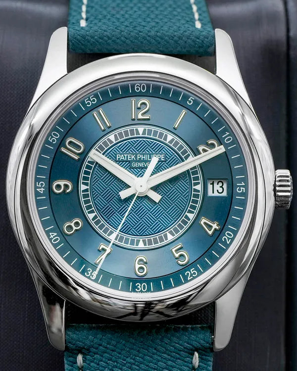 2021 Patek Philippe Calatrava L. E. 40MM Blue Dial Leather Strap (6007A-001)