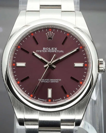 2016 Rolex Oyster Perpetual 39MM Grape Dial Oyster Bracelet (114300)