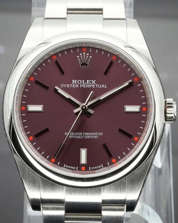 2016 Rolex Oyster Perpetual 39MM Grape Dial Oyster Bracelet (114300)