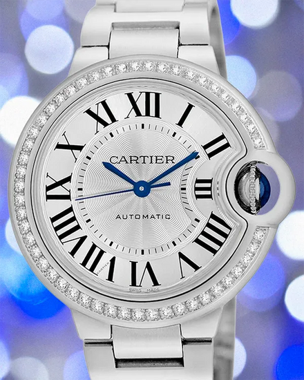 2021 Cartier Ballon Bleu De Cartier 33MM Silver Dial Steel Bracelet (W4BB0023)