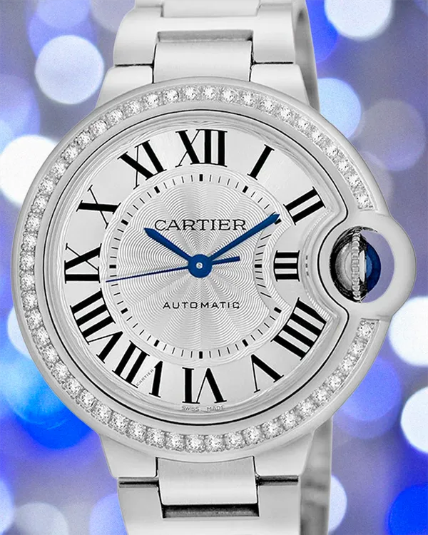 2021 Cartier Ballon Bleu De Cartier 33MM Silver Dial Steel Bracelet (W4BB0023)