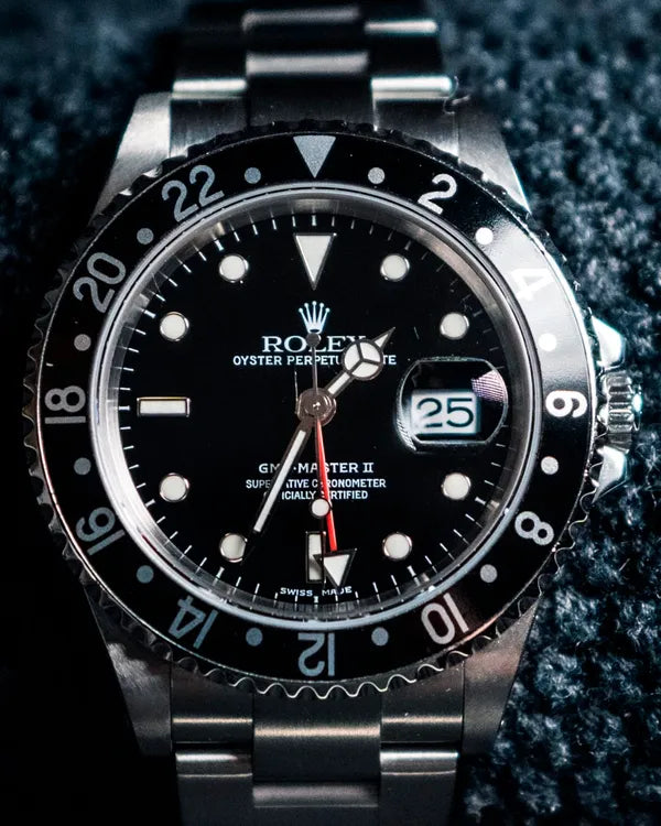 2002 Rolex GMT-Master II 40MM Black Dial Oyster Bracelet (16710LN)