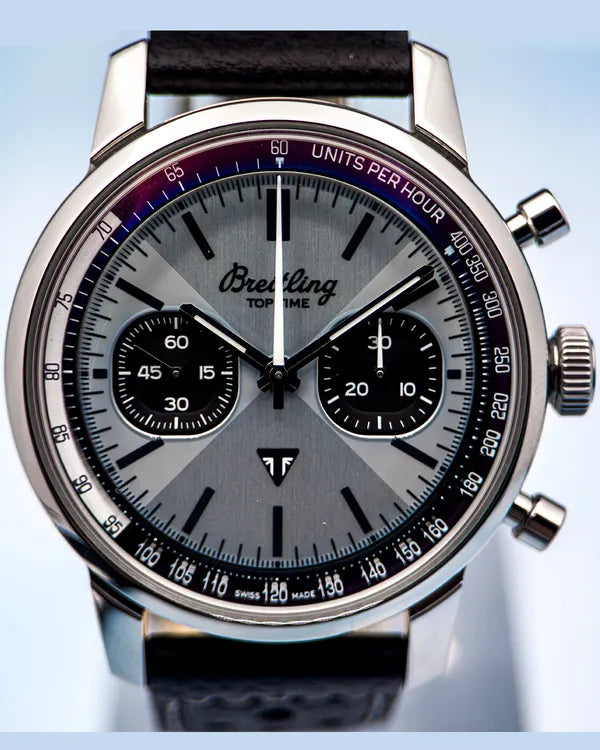 Breitling Top Time "Triumph" 41MM Ice Blue Dial Leather Strap (A23311121C1X1)
