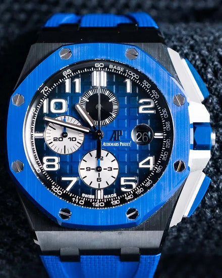 2020 Audemars Piguet Royal Oak Offshore 44MM Blue Dial Rubber Strap (26405CE.OO.A030CA.01)