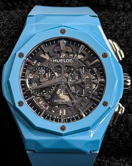 Hublot Classic Fusion Aerofusion Chronograph "Orlisnki" L.E. 45MM Skeleton Dial Rubber Strap (525.ES.0170.RX.ORL22)