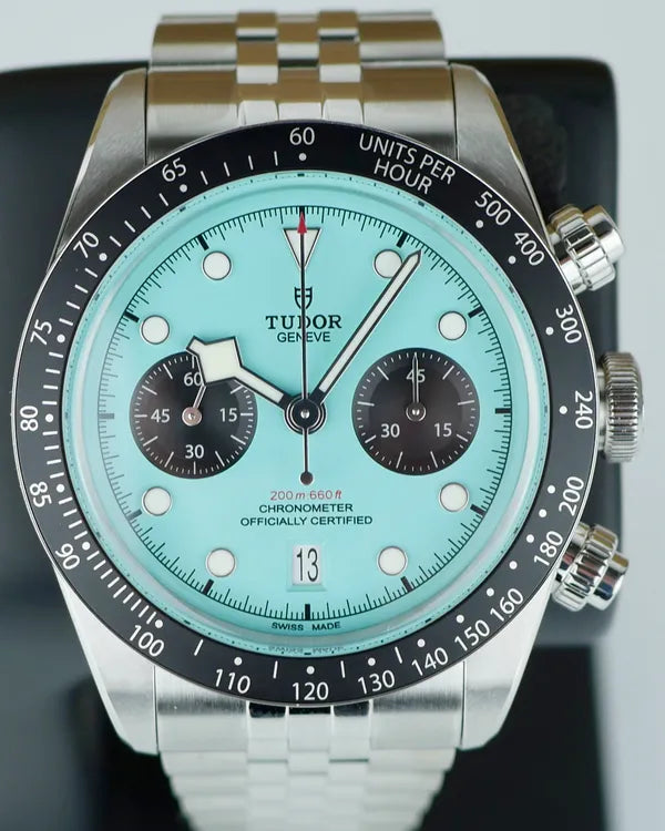 2025 Tudor Black Bay Chrono S.E. 41MM "Flamingo" Turquoise Dial Steel Bracelet (79360N-0024)
