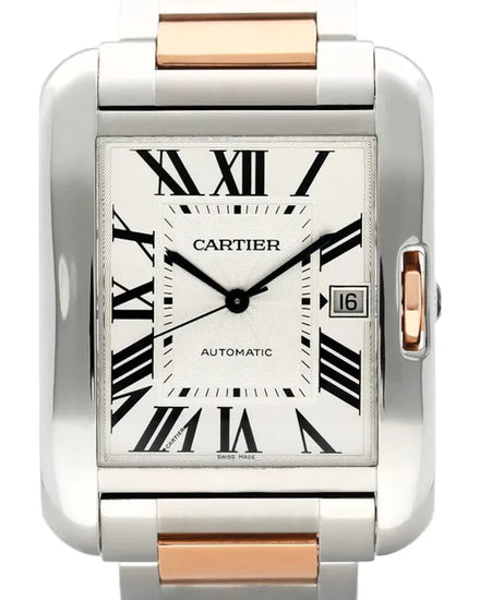 Cartier Tank Anglaise XL 36.5MM Silver Dial Two-Tone Bracelet (W5310006)