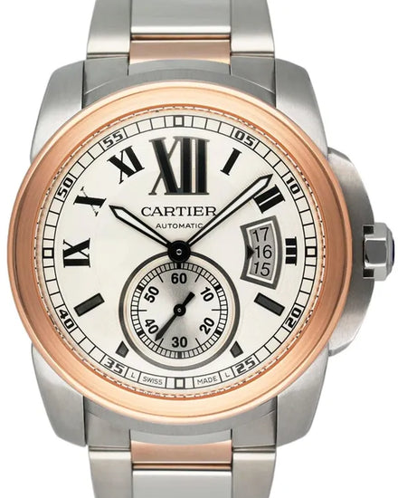Cartier Calibre de Cartier 42MM Silver Dial Two-Tone Bracelet (W7100036)