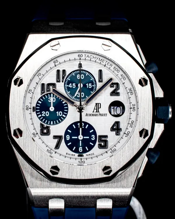 Audemars Piguet Royal Oak Offshore Chronograph "Navy" 42MM White Dial Rubber Strap (26170ST.OO.D305CR.01)