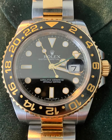 2012 Rolex GMT-Master II 40MM Black Dial Two-Tone Oyster Bracelet (116713LN)