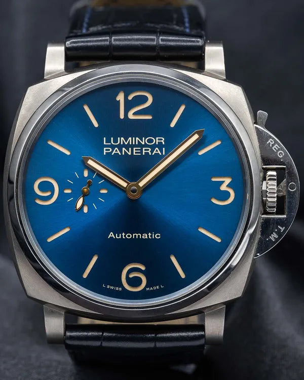 Panerai Luminor Due 42MM Blue Dial Leather Strap (PAM00729)