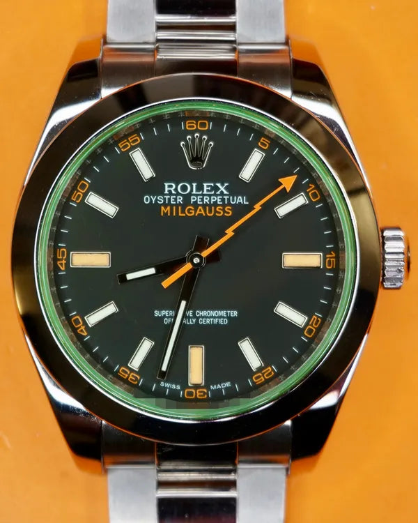 2011 Rolex Milgauss 40MM Black Dial Oyster Bracelet (116400GV)
