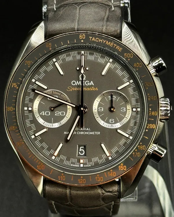 2022 Omega Speedmaster Racing 44.25MM Grey Dial Leather Strap (329.23.44.51.06.001)